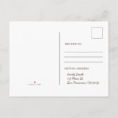 かわいい虹のユニコーンとスパークル誕生日 インビテーションポストカード (裏面)