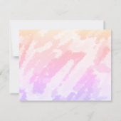 かわいい虹のユニコーンガーリー誕生日パーティー 招待状 (裏面)