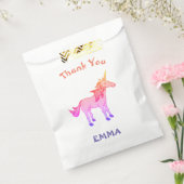かわいい虹のユニコーン誕生日ありがとう フェイバーバッグ (封をした状態)