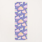 かわいい虹のユニコーン魔法のガーリー誕生日の子供 ヨガマット (正面)