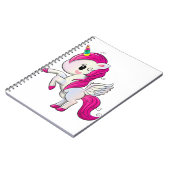 かわいい虹のユニコーン ノートブック (左側)