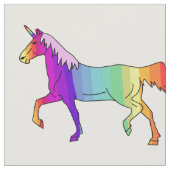 かわいい虹の一角ガーリー型 ファブリック (クローズアップ)