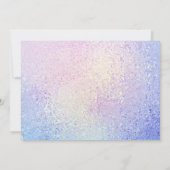 かわいい虹の一角獣の少女の誕生日パーティー 招待状 (裏面)