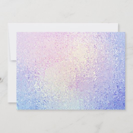 かわいい虹の一角獣の少女の誕生日パーティー 招待状 (裏面)