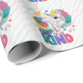 かわいい虹の一角獣(ユニコーン)優しい子の一人 ラッピングペーパー (ロールコーナー)