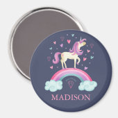 かわいい虹の一角 マグネット (正面/裏面)