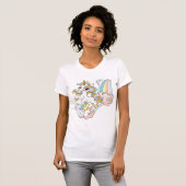 かわいい虹の上のユニコーン Tシャツ (正面フル)
