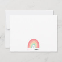 かわいい虹の動物のクリッター ハッピーサンクス