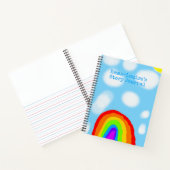 かわいい虹の女の子の書き物と絵日記帳 ノートブック (内部)
