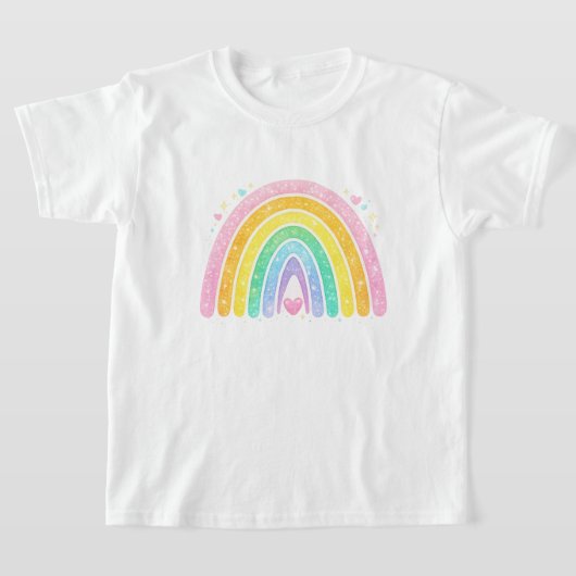 かわいい虹の子供用Tシャツ Tシャツ (レイダウン)