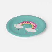 かわいい虹の散策ベビーシャワー ペーパープレート (アングル)