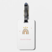 かわいい虹の星とハート ラゲッジタグ (裏面縦)