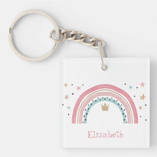 かわいい虹の星 キーホルダー (正面)
