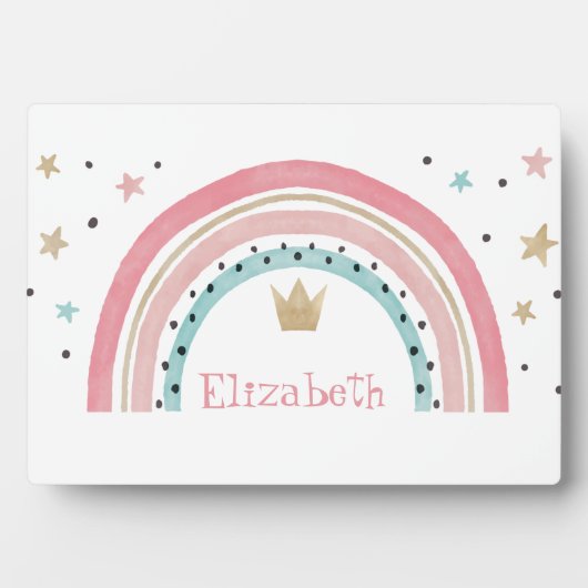 かわいい虹の星 フォトプラーク (正面)