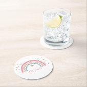 かわいい虹の星 ラウンドペーパーコースター (インサイチュ)