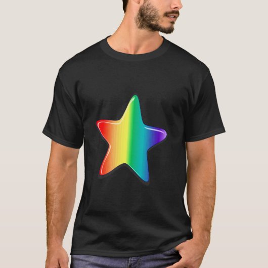 かわいい虹の星 Tシャツ (正面)