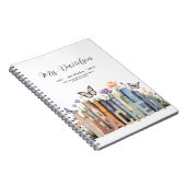 かわいい虹の本棚＆本の先生のイニシャル ノートブック (右側)