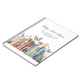 かわいい虹の本棚＆本の先生のイニシャル ノートブック (左側)