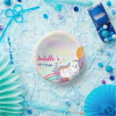 かわいい虹の猫ユニコーン誕生日パーティー ペーパーボウル (パーティー)