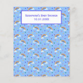 かわいい虹の空の赤ちゃんシャワービンゴゲーム (裏面)