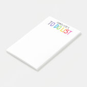 かわいい虹の色パーソナライズされたのリスト ポストイット (アングル)