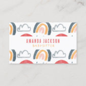 かわいい虹の託児所の託児所の子守り子供たち 名刺 (正面)