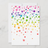 かわいい虹の誕生日の招待 招待状 (裏面)