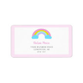 かわいい虹の赤ちゃんシャワースウィートブライトカラフル ラベル (正面)