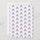 かわいい虹の赤ちゃんシャワー サンキューカード (裏面)