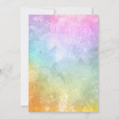 かわいい虹の赤ちゃんシャワー サンキューカード (裏面)