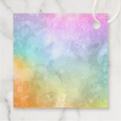 かわいい虹の赤ちゃんシャワー フェイバータグ (裏面)