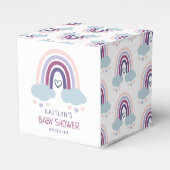 かわいい虹の赤ちゃんシャワー フェイバーボックス (正面サイド)