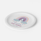 かわいい虹の赤ちゃんシャワー ペーパープレート (アングル)