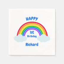 かわいい虹の雲 1歳の誕生日