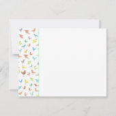 かわいい虹の鳥が多感謝していく カード (裏面)