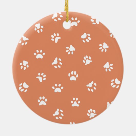 かわいい虹を描いた犬や猫 セラミックオーナメント (裏面)