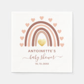 かわいい虹カスタムの赤ちゃんシャワー スタンダードカクテルナプキン (正面)