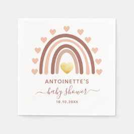 かわいい虹カスタムの赤ちゃんシャワー スタンダードカクテルナプキン
