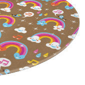 かわいい虹パターン カッティングボード (角)