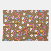 かわいい虹パターン キッチンタオル (横)