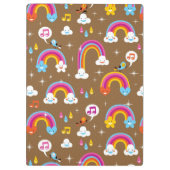 かわいい虹パターン クリップボード (裏面)