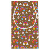 かわいい虹パターン スモールペーパーバッグ (裏面)