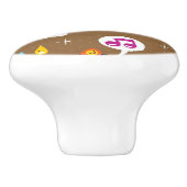 かわいい虹パターン セラミックノブ (側面)