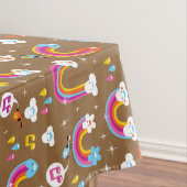 かわいい虹パターン テーブルクロス (インサイチュ)