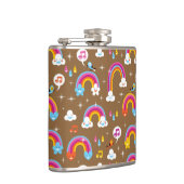 かわいい虹パターン フラスク (右)