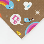 かわいい虹パターン フリースブランケット (角)