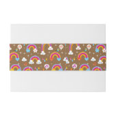 かわいい虹パターン 招待状ベリーバンド (裏面例)