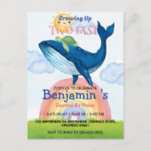 かわいい虹色のカメクジラ魚の誕生日 ポストカード (正面)