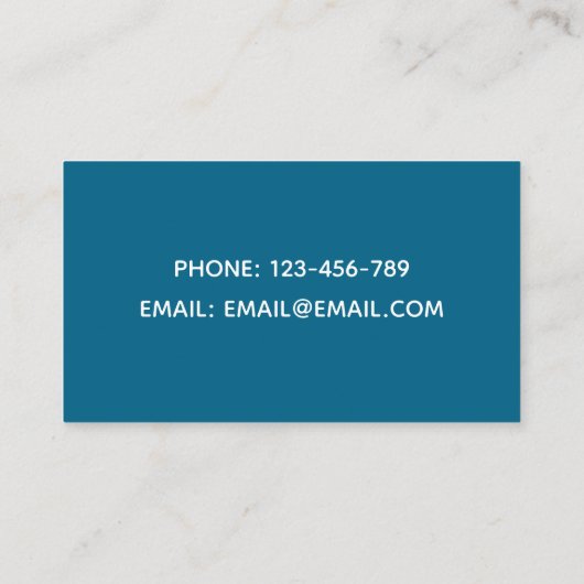 かわいい虹色のベビーシッター ナニー エレガント 面白い 名刺 (裏面)