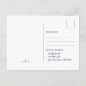 かわいい虹色のユニコーン星の誕生日招待状 インビテーションポストカード (裏面)